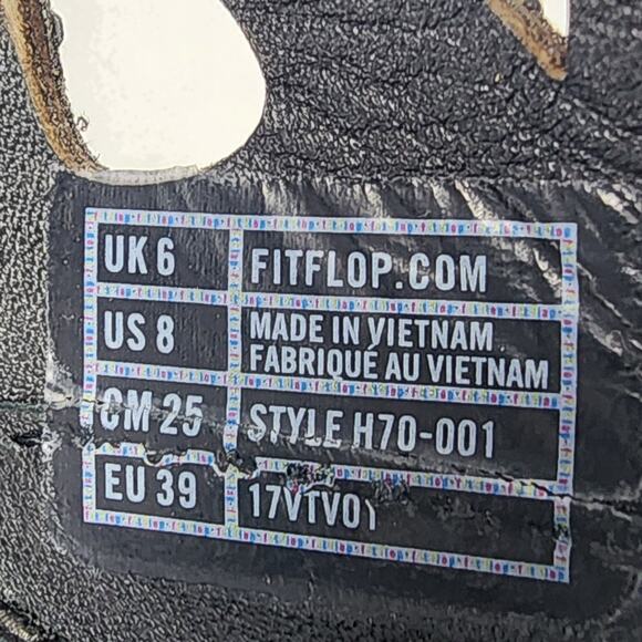 FitFlop Bumble Flora Slide Sandal Women 8 Black Crystal Rhinestone  H70-001 - Picture 10 of 10